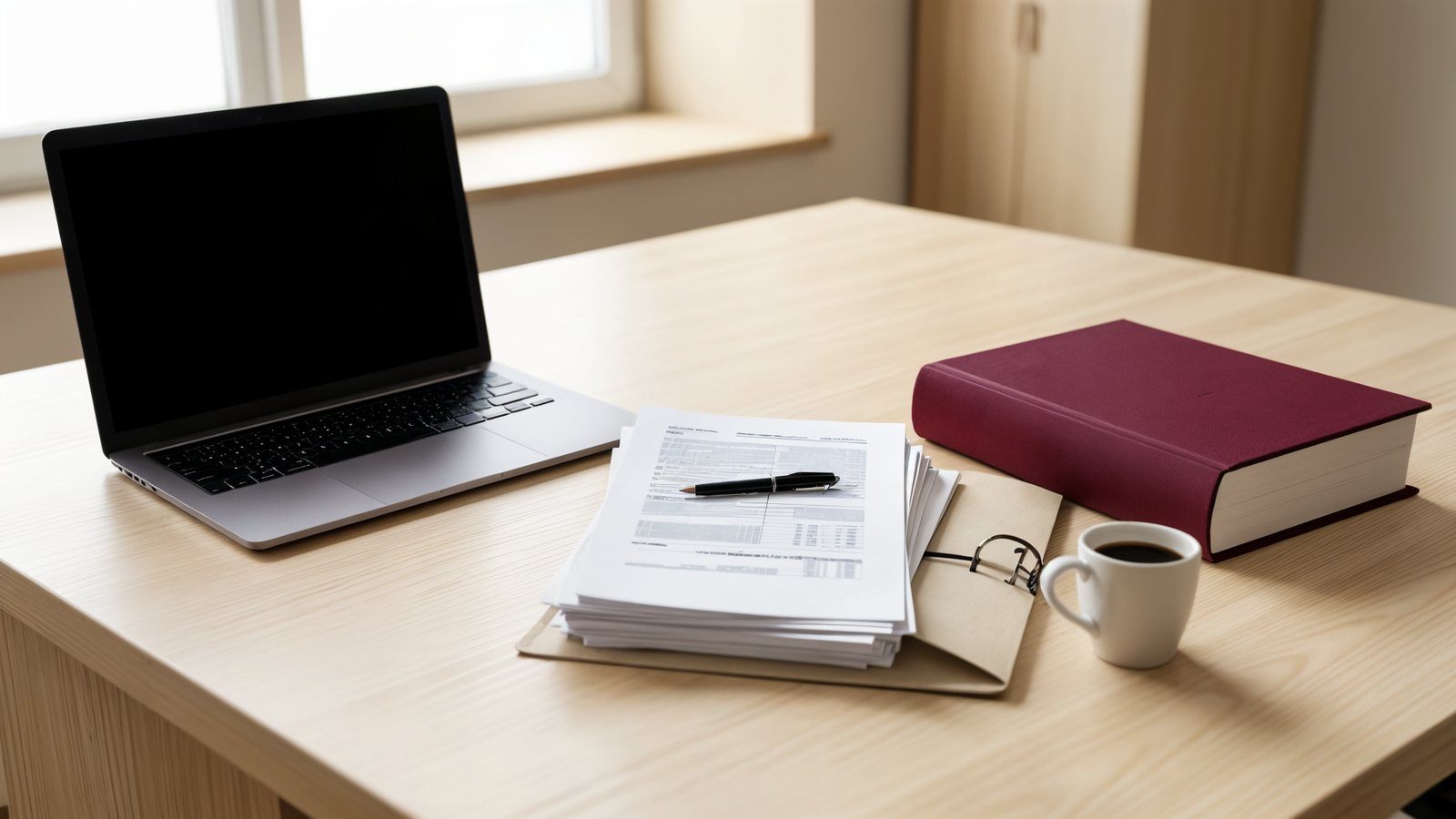 Bureau de juriste : documents comptables, bulletins de paie et code de la sécurité sociale, illustration du contrôle URSSAF